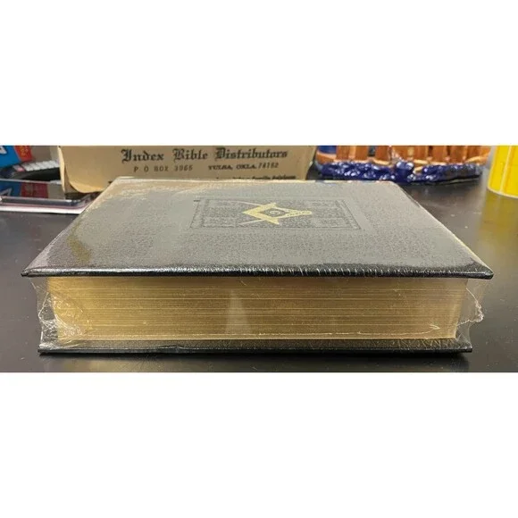 Vintage Large Masonic Holy Bible A.J. Holman Temple Illustrated Edition in Box